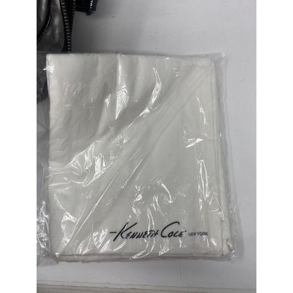 KENNETH COLE Shoulder Bag Tote Carryall Laptop Patent Leather Pony Cow Hair New - Picture 6 of 6